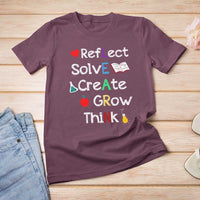 Back To School T Shirt For Women Learn Motivation Quote Apple Book - Wonder Print Shop