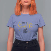Back To School T Shirt For Women Ready To Sparkle 2nd Grade Star Heart - Wonder Print Shop