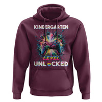 Kindergarten Level Unlocked Hoodie Back To School Game Console - Wonder Print Shop