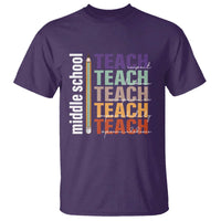 Teacher T Shirt Middle School Teach Back To School Pencil - Wonder Print Shop