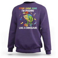 Back To School Sweatshirt Stomp Chomp Rawr I'm Crushing Pre-K Like A Dinosaur - Wonder Print Shop