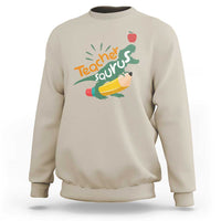 Teacher Saurus Sweatshirt Back To School Dinosaur Pencil - Wonder Print Shop