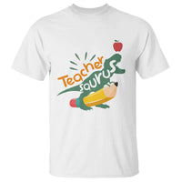 Teacher Saurus T Shirt Back To School Dinosaur Pencil - Wonder Print Shop