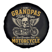 Some Grandpas Take Naps Real Grandpas Ride Motorcycle Then Take Nap Spare Tire Cover Funny Grandpa Biker