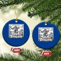 Heated Chivalry Medieval Knights Kissing LGBT Pride Ceramic Ornament