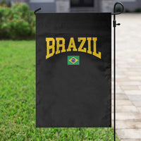 Brazil Football Throwback Design Vintage Brazilian Flag Jersey Style Garden Flag