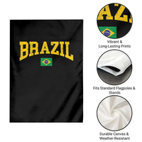 Brazil Football Throwback Design Vintage Brazilian Flag Jersey Style Garden Flag