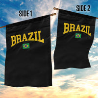 Brazil Football Throwback Design Vintage Brazilian Flag Jersey Style Garden Flag