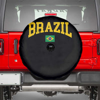 Brazil Football Throwback Design Vintage Brazilian Flag Jersey Style Spare Tire Cover