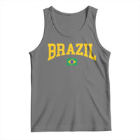 Brazil Football Throwback Design Vintage Brazilian Flag Jersey Style Tank Top