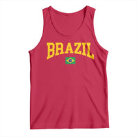 Brazil Football Throwback Design Vintage Brazilian Flag Jersey Style Tank Top