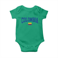 Colombia Football Throwback Design Vintage Colombian Flag Jersey Style Baby Onesie