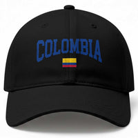 Colombia Football Throwback Design Vintage Colombian Flag Jersey Style Baseball Cap