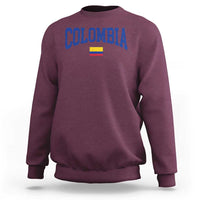 Colombia Football Throwback Design Vintage Colombian Flag Jersey Style Sweatshirt