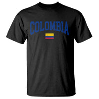 Colombia Football Throwback Design Vintage Colombian Flag Jersey Style T Shirt