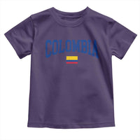 Colombia Football Throwback Design Vintage Colombian Flag Jersey Style Toddler T Shirt