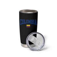 Colombia Football Throwback Design Vintage Colombian Flag Jersey Style Tumbler Cup