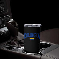 Colombia Football Throwback Design Vintage Colombian Flag Jersey Style Tumbler Cup