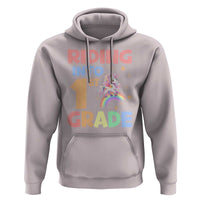 Back To School Unicorn Hoodie Riding Into 1st Grade Rainbow Star - Wonder Print Shop