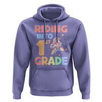 Back To School Unicorn Hoodie Riding Into 1st Grade Rainbow Star - Wonder Print Shop