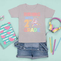 Back To School Unicorn T Shirt For Kid Riding Into 2nd Grade Rainbow Star - Wonder Print Shop
