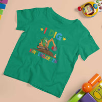 I Dig Kindergarten T Shirt For Kid Back To School Dinosaur Truck Construction - Wonder Print Shop