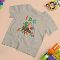 I Dig Kindergarten T Shirt For Kid Back To School Dinosaur Truck Construction - Wonder Print Shop