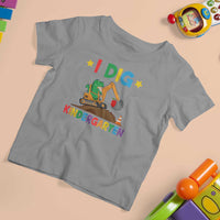 I Dig Kindergarten T Shirt For Kid Back To School Dinosaur Truck Construction - Wonder Print Shop