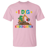 I Dig Kindergarten T Shirt Back To School Dinosaur Truck Construction - Wonder Print Shop