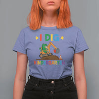 I Dig Kindergarten T Shirt For Women Back To School Dinosaur Truck Construction - Wonder Print Shop