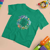 Back To School T Shirt For Kid We Are All Different But In This School We All Swim Together Sea Animals - Wonder Print Shop