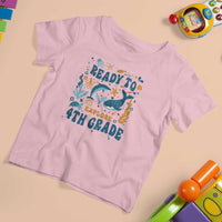 Funny Back To School Sea Animals T Shirt For Kid Ready To Explore 4TH Grade Whale Turtle - Wonder Print Shop