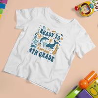 Funny Back To School Sea Animals T Shirt For Kid Ready To Explore 4TH Grade Whale Turtle - Wonder Print Shop