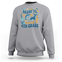 Funny Back To School Sea Animals Sweatshirt Ready To Explore 4TH Grade Whale Turtle - Wonder Print Shop
