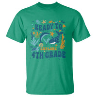 Funny Back To School Sea Animals T Shirt Ready To Explore 4TH Grade Whale Turtle - Wonder Print Shop
