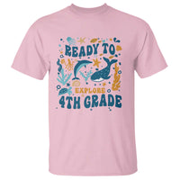 Funny Back To School Sea Animals T Shirt Ready To Explore 4TH Grade Whale Turtle - Wonder Print Shop