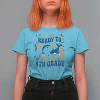 Funny Back To School Sea Animals T Shirt For Women Ready To Explore 4TH Grade Whale Turtle - Wonder Print Shop