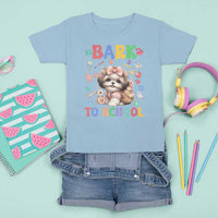 Funny Bark To School T Shirt For Kid Shih Tzu Dogs School Supplies Paw - Wonder Print Shop