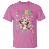 Funny Bark To School T Shirt Shih Tzu Dogs School Supplies Paw - Wonder Print Shop