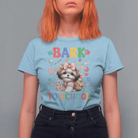Funny Bark To School T Shirt For Women Shih Tzu Dogs School Supplies Paw - Wonder Print Shop