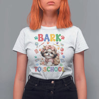 Funny Bark To School T Shirt For Women Shih Tzu Dogs School Supplies Paw - Wonder Print Shop