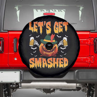 Funny Let's Get Smashed Spare Tire Cover Oktoberfest Pumpkin Beer Tyrolean Hat - Wonder Print Shop