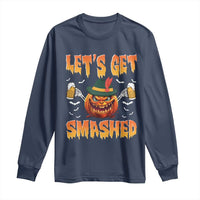 Funny Let's Get Smashed Long Sleeve Shirt Oktoberfest Pumpkin Beer Tyrolean Hat - Wonder Print Shop