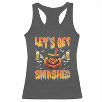 Funny Let's Get Smashed Racerback Tank Top Oktoberfest Pumpkin Beer Tyrolean Hat - Wonder Print Shop