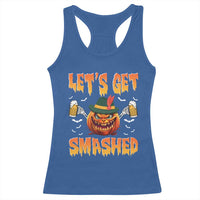 Funny Let's Get Smashed Racerback Tank Top Oktoberfest Pumpkin Beer Tyrolean Hat - Wonder Print Shop
