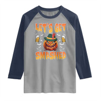 Funny Let's Get Smashed Raglan Shirt Oktoberfest Pumpkin Beer Tyrolean Hat - Wonder Print Shop