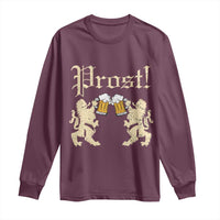 German Prost Long Sleeve Shirt Lion Cheers Beer Drinking Oktoberfest - Wonder Print Shop