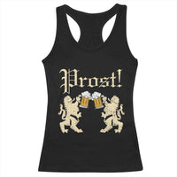 German Prost Racerback Tank Top Lion Cheers Beer Drinking Oktoberfest - Wonder Print Shop