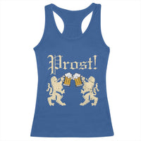 German Prost Racerback Tank Top Lion Cheers Beer Drinking Oktoberfest - Wonder Print Shop