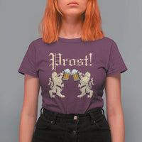 German Prost T Shirt For Women Lion Cheers Beer Drinking Oktoberfest - Wonder Print Shop